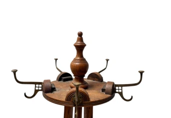 Arts & Crafts Coat Stand or Porte Manteau with Rotating Top, 1900s